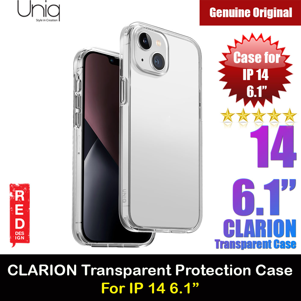 Picture of Uniq Clarion Hybrid Dual Defense Ultra Tough Drop Protection Case for iPhone 14 6.1 (Clear Lucent) Apple iPhone 14 6.1- Apple iPhone 14 6.1 Cases, Apple iPhone 14 6.1 Covers, iPad Cases and a wide selection of Apple iPhone 14 6.1 Accessories in Malaysia, Sabah, Sarawak and Singapore 