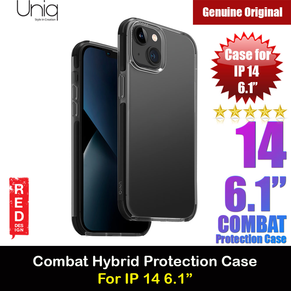 Picture of Uniq Combat Hybrid Ultra Tough Drop Protection Case for iPhone 14 6.1 (Carbon Black) Apple iPhone 14 6.1- Apple iPhone 14 6.1 Cases, Apple iPhone 14 6.1 Covers, iPad Cases and a wide selection of Apple iPhone 14 6.1 Accessories in Malaysia, Sabah, Sarawak and Singapore 