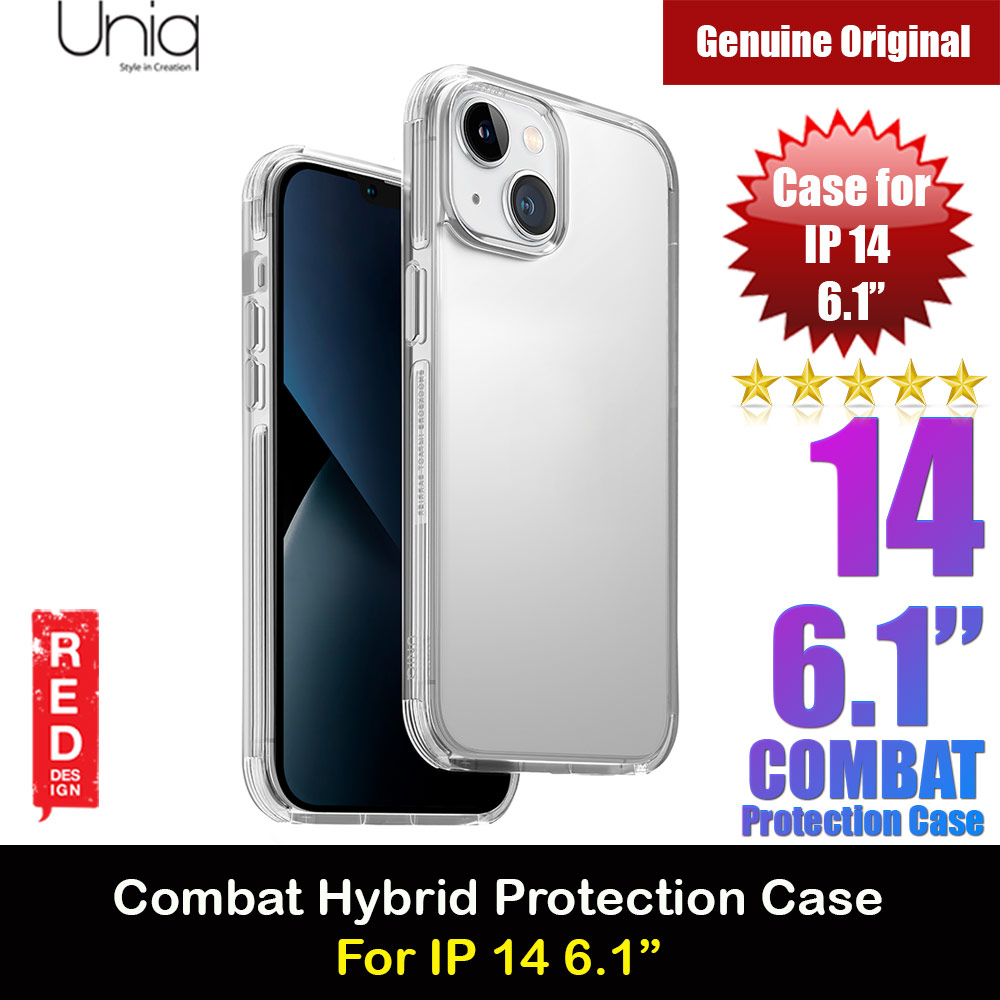 Picture of Uniq Combat Hybrid Ultra Tough Drop Protection Case for iPhone 14 6.1 (Crystal Clear) Apple iPhone 14 6.1- Apple iPhone 14 6.1 Cases, Apple iPhone 14 6.1 Covers, iPad Cases and a wide selection of Apple iPhone 14 6.1 Accessories in Malaysia, Sabah, Sarawak and Singapore 