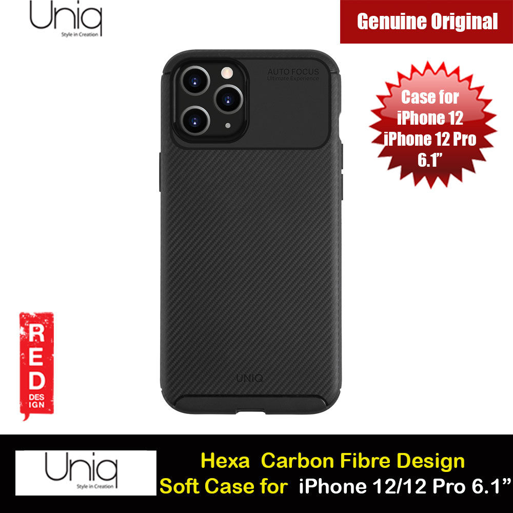 Picture of Uniq Hexa Carbon Fiber Texture Flex Soft Drop Protection Case for iPhone 12 iPhone 12 Pro 6.1 (Black) Apple iPhone 12 6.1- Apple iPhone 12 6.1 Cases, Apple iPhone 12 6.1 Covers, iPad Cases and a wide selection of Apple iPhone 12 6.1 Accessories in Malaysia, Sabah, Sarawak and Singapore 