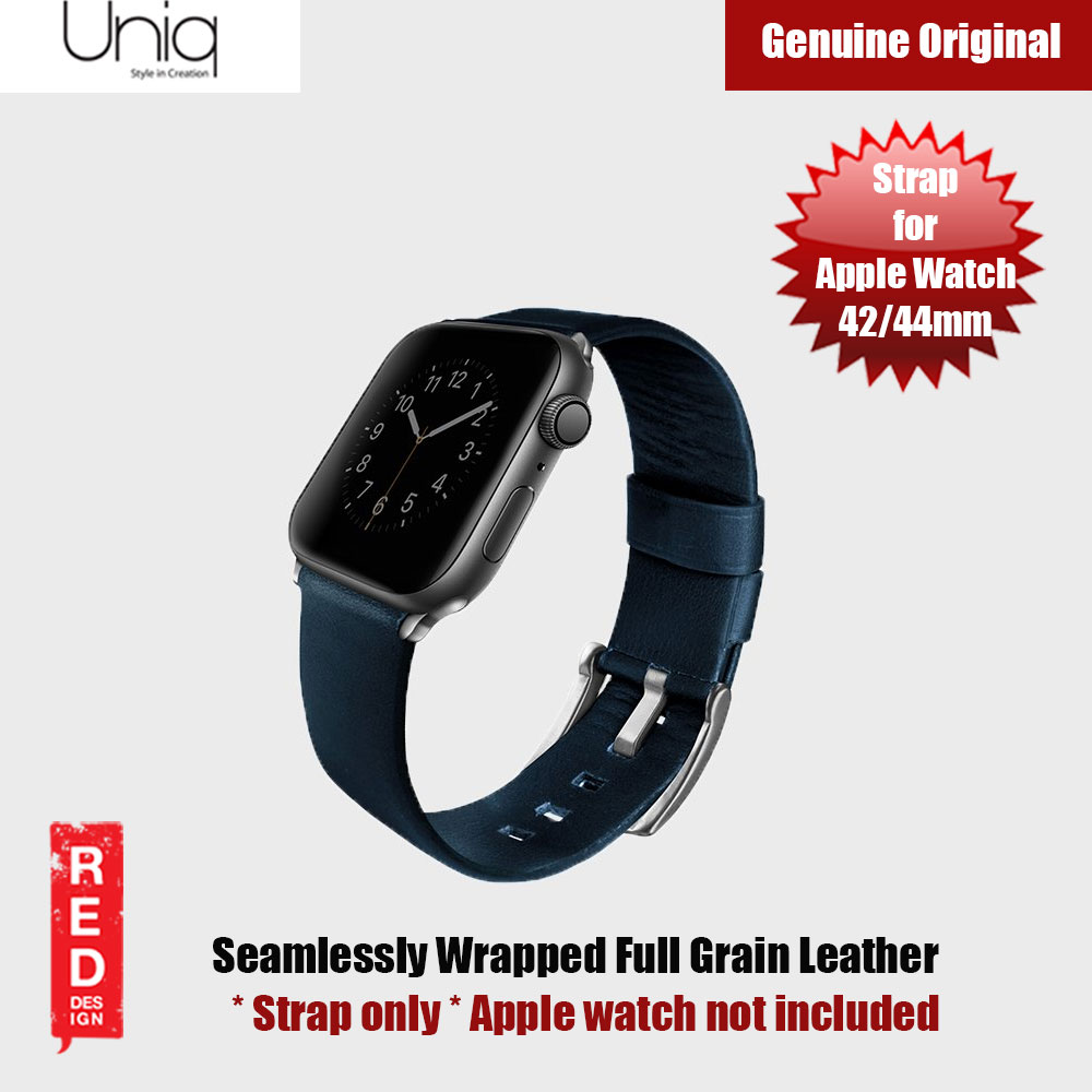Picture of Uniq Mondain Series Full Grain Leather Strap for Apple Watch 42mm 44mm (blue) Apple Watch 42mm- Apple Watch 42mm Cases, Apple Watch 42mm Covers, iPad Cases and a wide selection of Apple Watch 42mm Accessories in Malaysia, Sabah, Sarawak and Singapore 