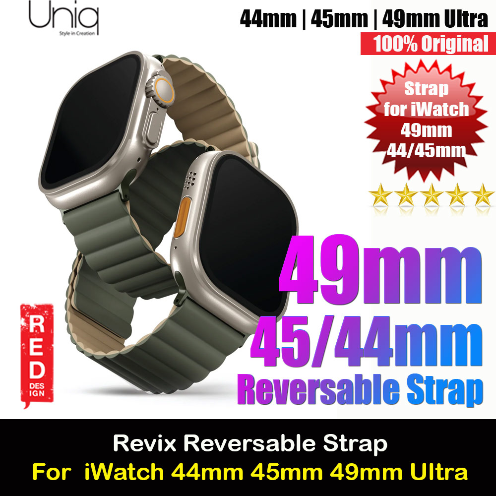 Picture of Uniq Revix Reversible Magnetic Silicone Strap Apple Watch 49mm Ultra 45mm 44mm 42mm Series 1 2 3 4 5 6 7 8 SE (Ash Grey Dove White) Apple Watch 42mm- Apple Watch 42mm Cases, Apple Watch 42mm Covers, iPad Cases and a wide selection of Apple Watch 42mm Accessories in Malaysia, Sabah, Sarawak and Singapore 