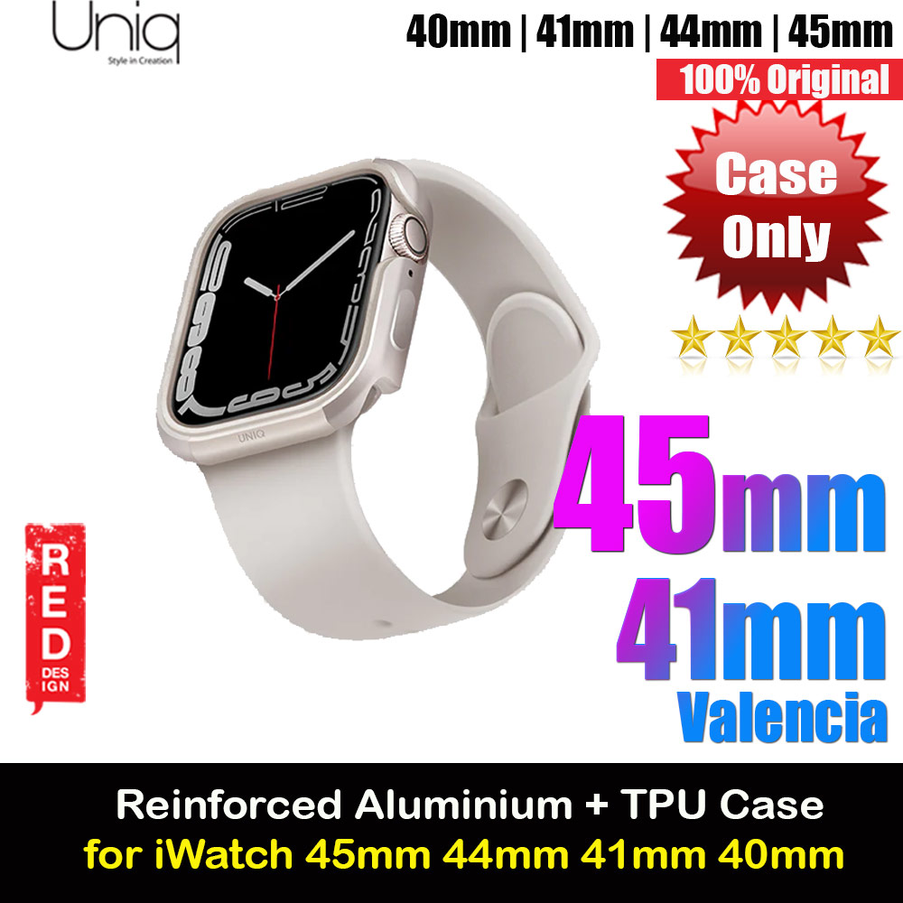 Picture of Uniq Valencia Hybrid Series Case with Reinforced Aluminum TPU Material for Apple Watch 45mm 44mm (Starlight) Apple Watch 44mm- Apple Watch 44mm Cases, Apple Watch 44mm Covers, iPad Cases and a wide selection of Apple Watch 44mm Accessories in Malaysia, Sabah, Sarawak and Singapore 