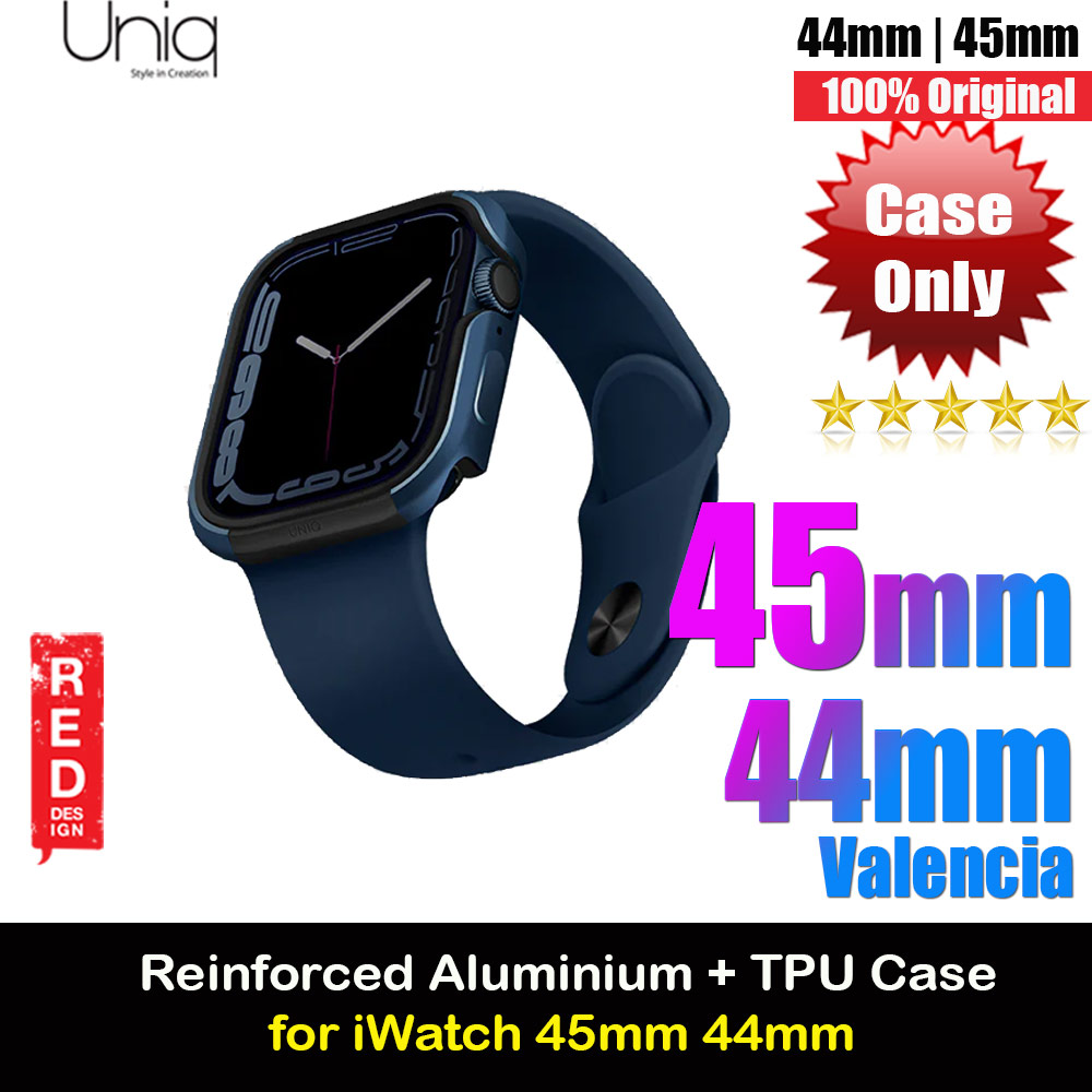 Picture of Uniq Valencia Hybrid Series Case with Reinforced Aluminum TPU Material for Apple Watch 45mm 44mm (Blue) Apple Watch 45mm- Apple Watch 45mm Cases, Apple Watch 45mm Covers, iPad Cases and a wide selection of Apple Watch 45mm Accessories in Malaysia, Sabah, Sarawak and Singapore 