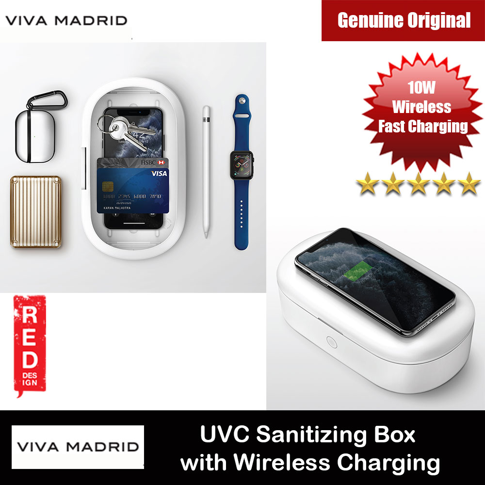 Picture of Viva Madrid Vanguard Smartcase Vault Pro UVC Sanitizing Box with Wireless Charging All in One Stera Multifunction UV Light Sanitizer Box Kill bacteria with 10W Fast Wireless Charging for Smartphone Smartwatch Airpods Mask Cosmetics Red Design- Red Design Cases, Red Design Covers, iPad Cases and a wide selection of Red Design Accessories in Malaysia, Sabah, Sarawak and Singapore 