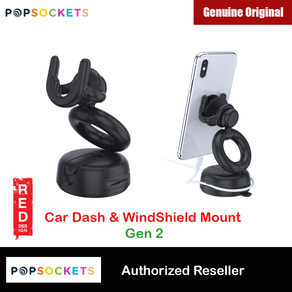Picture of Popsockets PopMount 2 Dash and Windshield Car Dash Car Mount Car Windscreen Mount for Popsockets Gen 2 (Black)