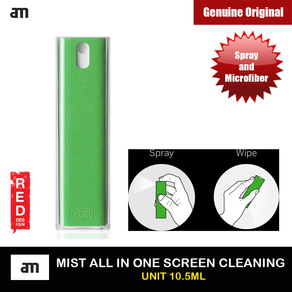Picture of AM Get Clean Microfiber and Spray 2 in 1 Screen Cleaner for iPhones iPads Smartphones Tablets Laptops 10.5ml (Green)