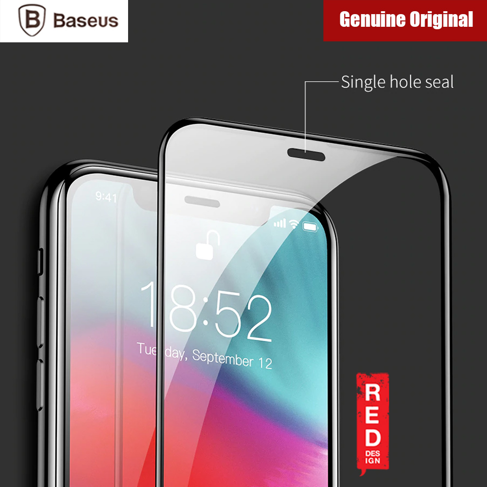 Picture of Apple iPhone XR  | Baseus 3D Full Coverage Tempered Glass for Apple iPhone XR iPhone 11 6.1" (Black)