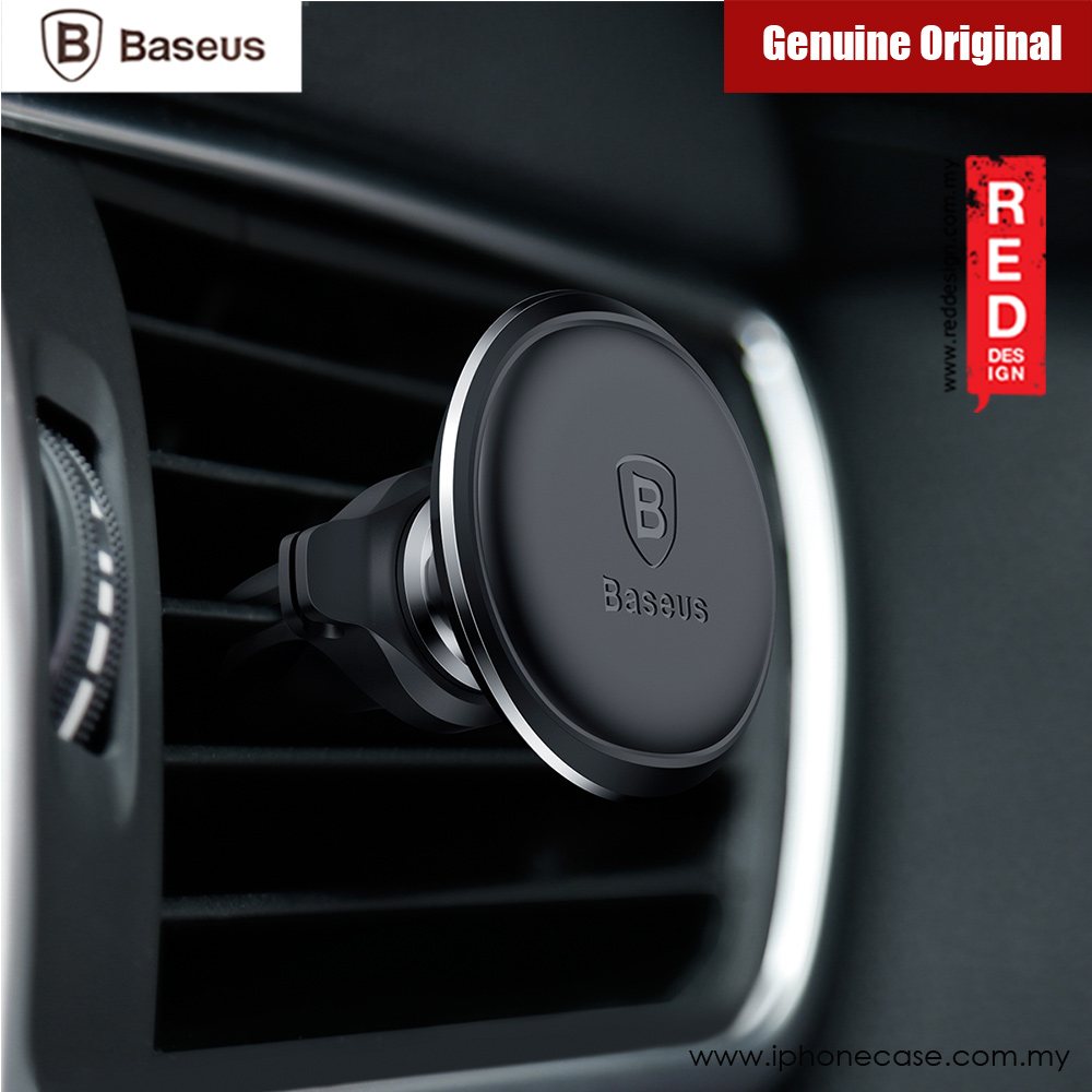 Picture of Baseus Magnetic Air Con Vent Suction Bracket Car Mount with Cable Clip (Black)