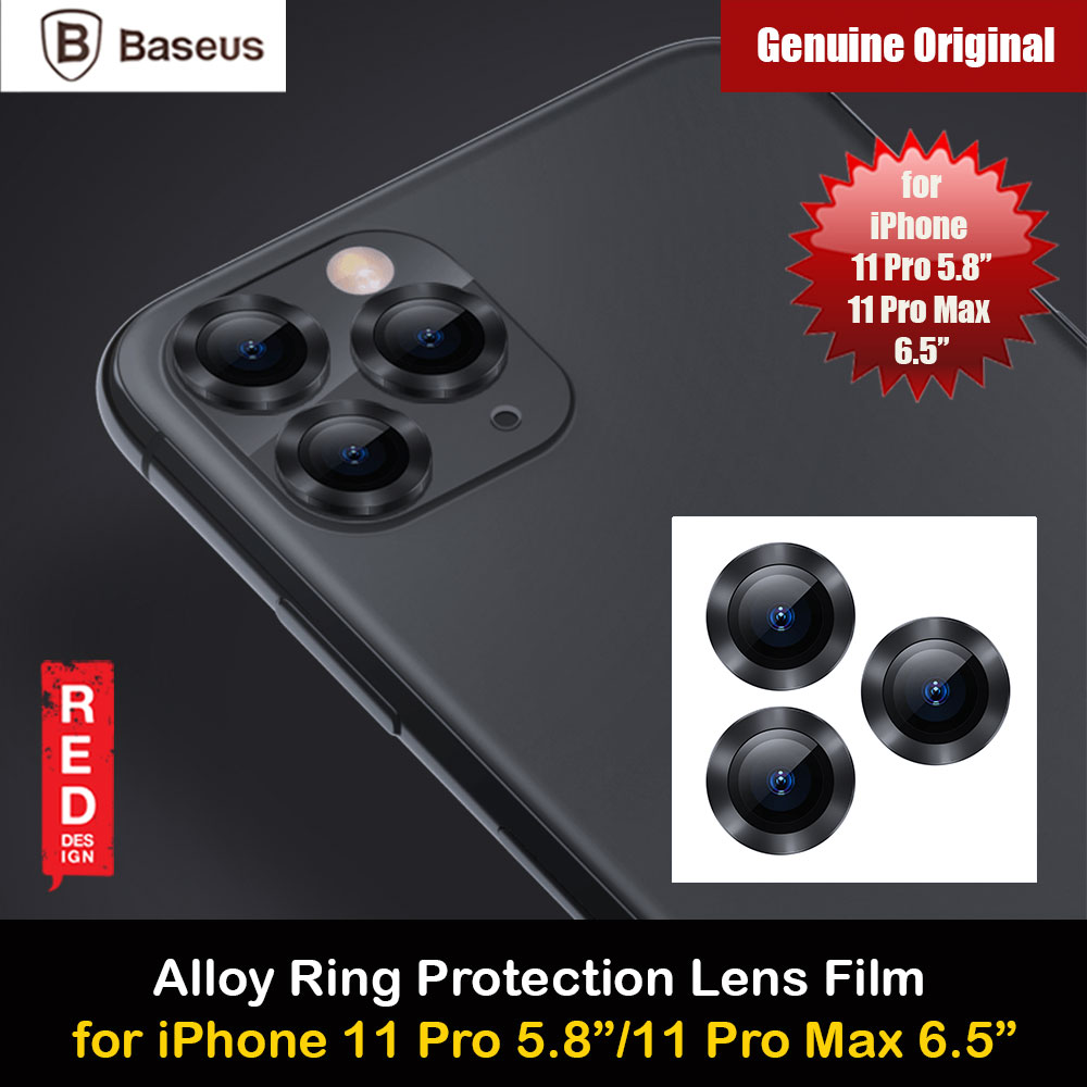 Picture of Apple iPhone 11 Pro 5.8  | Baseus Alloy Ring Lens Film Protector Independent Fully Cover Lens Film for iPhone 11 Pro Max 6.5 iPhone 11 Pro 5.8  (Gray)