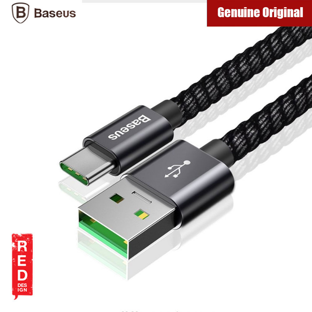 Picture of Baseus Double Fast Charging Series Type C 5A Cable support Huawei Super Charge (Black)