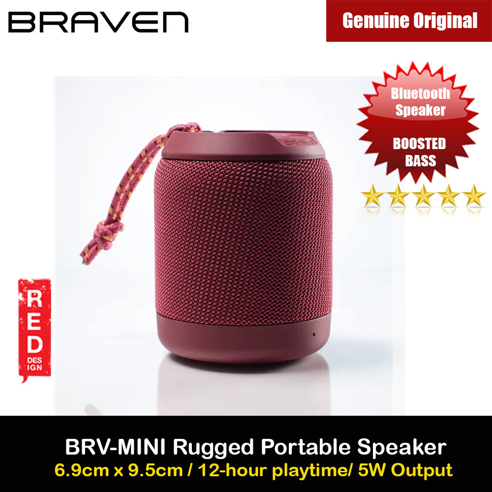 Picture of Braven Speaker BRV Mini Portable Bluetooth Speaker 5W Boosted Bass Loud Speaker Waterproof IPX7 Speaker with Microphone Handfree Call Long Hours Play Speaker (Grey)