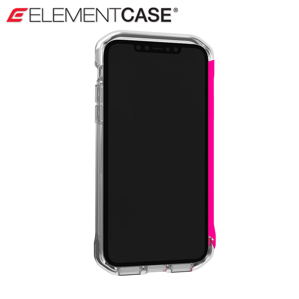 Picture of Apple iPhone 11 Pro 5.8 Case | Element Case Rail Series Drop Protection Bumper for iPhone 11 Pro iPhone XS iPhone X 5.8 (Flamingo Pink Clear)