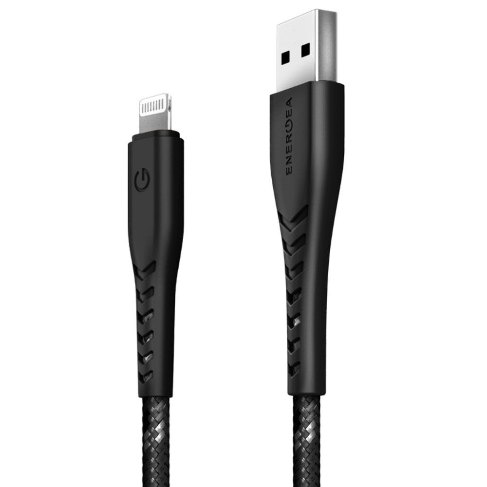 Picture of Energea NYLOFLEX MFI 3A Rapid Charge and Sync Lightning Cable 150CM (Black)