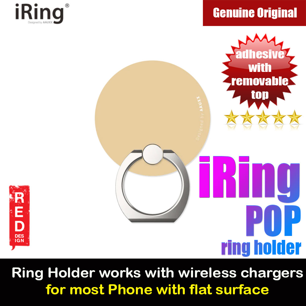 Picture of AAUXX iRing Pop Ring Holder Phone Grip and Kickstand Stand Work with wireless charging (Cream Cheese)