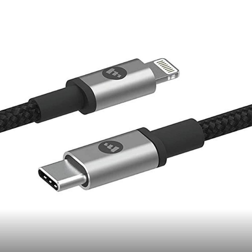 Picture of Mophie Nylon Braid Heavy Duty MFI Certified USB-C to Lightning Cable 100cm (Black)