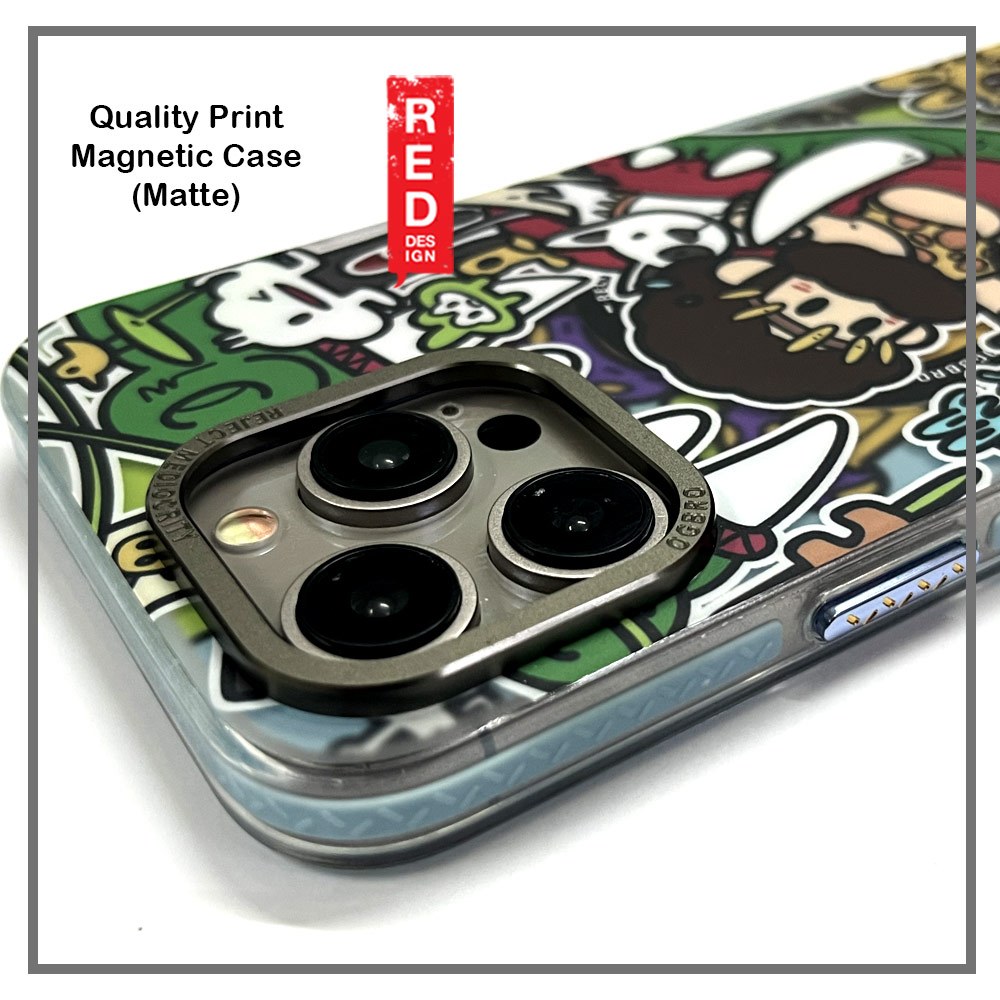 Picture of Apple iPhone 15 Pro 6.1 Case | OGBRO Creative Art Design Magnetic Drop Protection Case with Aluminum Lens Frame Protection for iPhone 15 Pro 6.1 (Jungle Party)