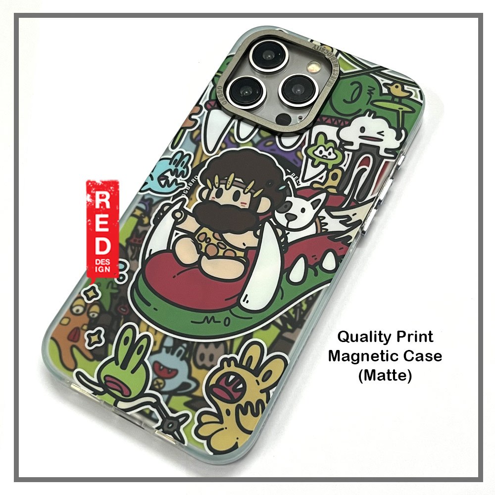 Picture of Apple iPhone 15 Pro 6.1 Case | OGBRO Creative Art Design Magnetic Drop Protection Case with Aluminum Lens Frame Protection for iPhone 15 Pro 6.1 (Jungle Party)
