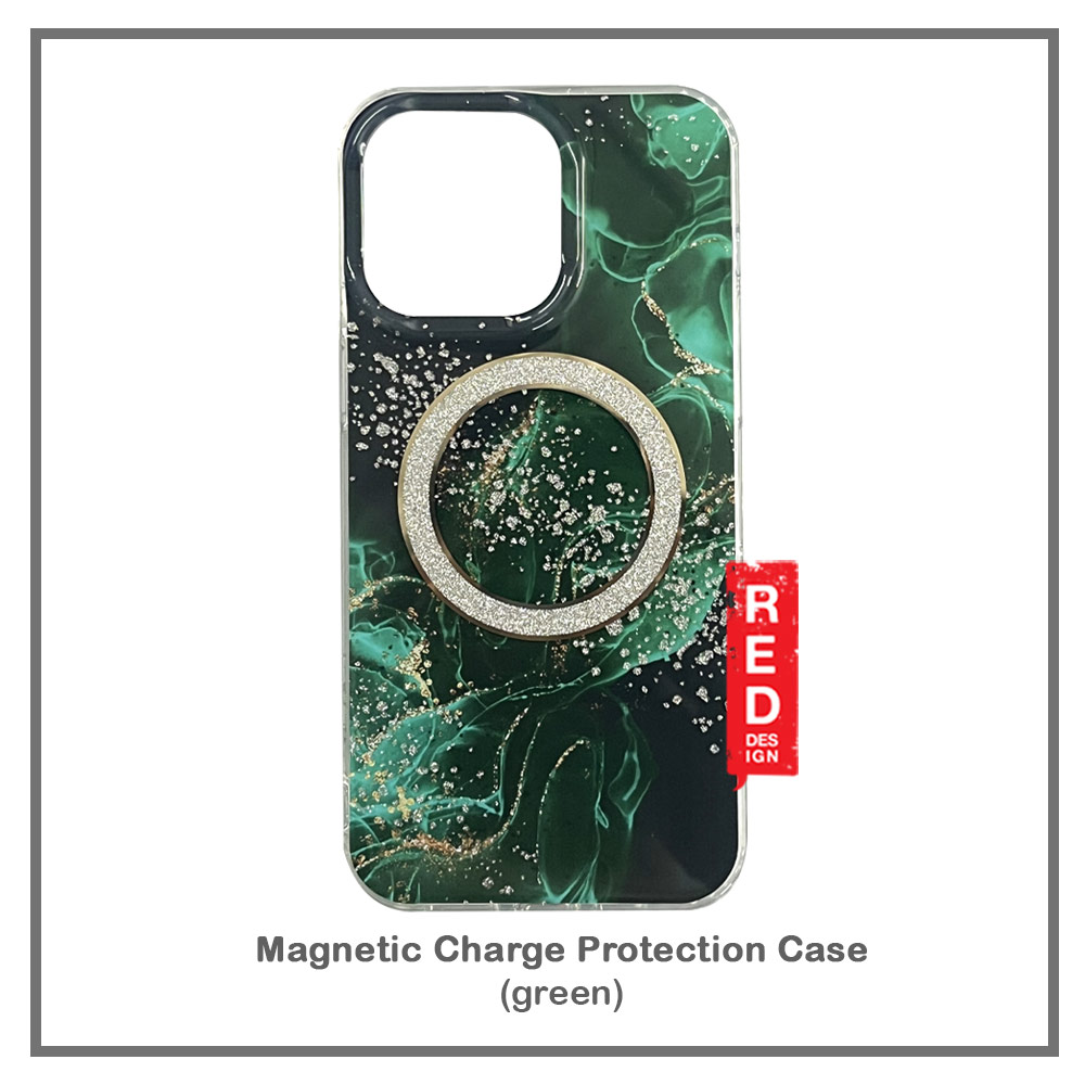 Picture of Apple iPhone 15 Pro Max 6.7 Case | Marble Glitter Sparkling Magnetic Case for iPhone 15 Pro Max (Blue)