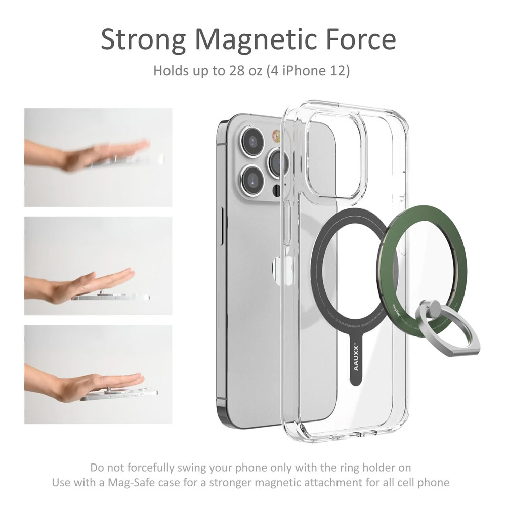 Picture of AAUXX iRing Mag Magnetic Ring Holder Phone Grip and Kickstand Stand Compatible with Magsafe (Pale Violet)