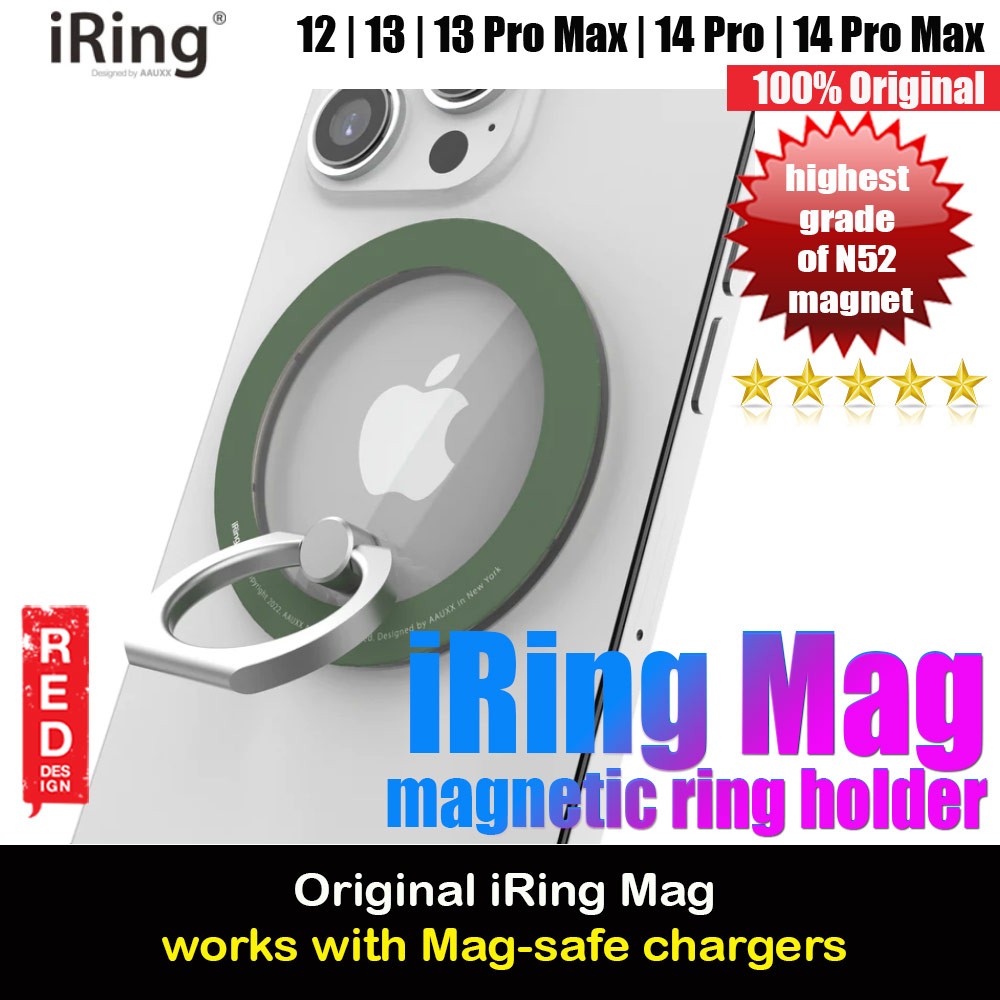 Picture of AAUXX iRing Mag Magnetic Ring Holder Phone Grip and Kickstand Stand Compatible with Magsafe (Ceramic White)