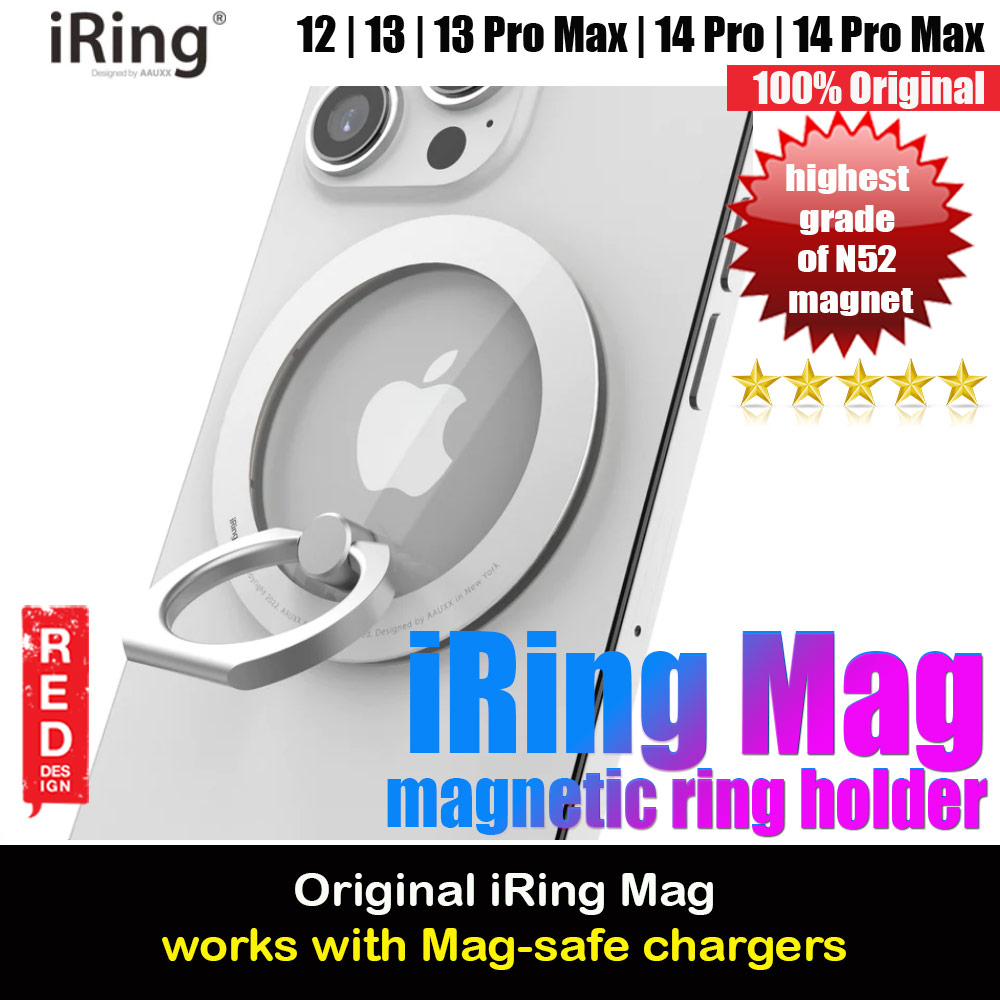 Picture of AAUXX iRing Mag Magnetic Ring Holder Phone Grip and Kickstand Stand Compatible with Magsafe (Ceramic White)
