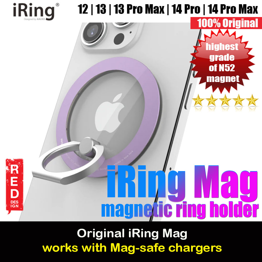 Picture of AAUXX iRing Mag Magnetic Ring Holder Phone Grip and Kickstand Stand Compatible with Magsafe (Smoky Black)