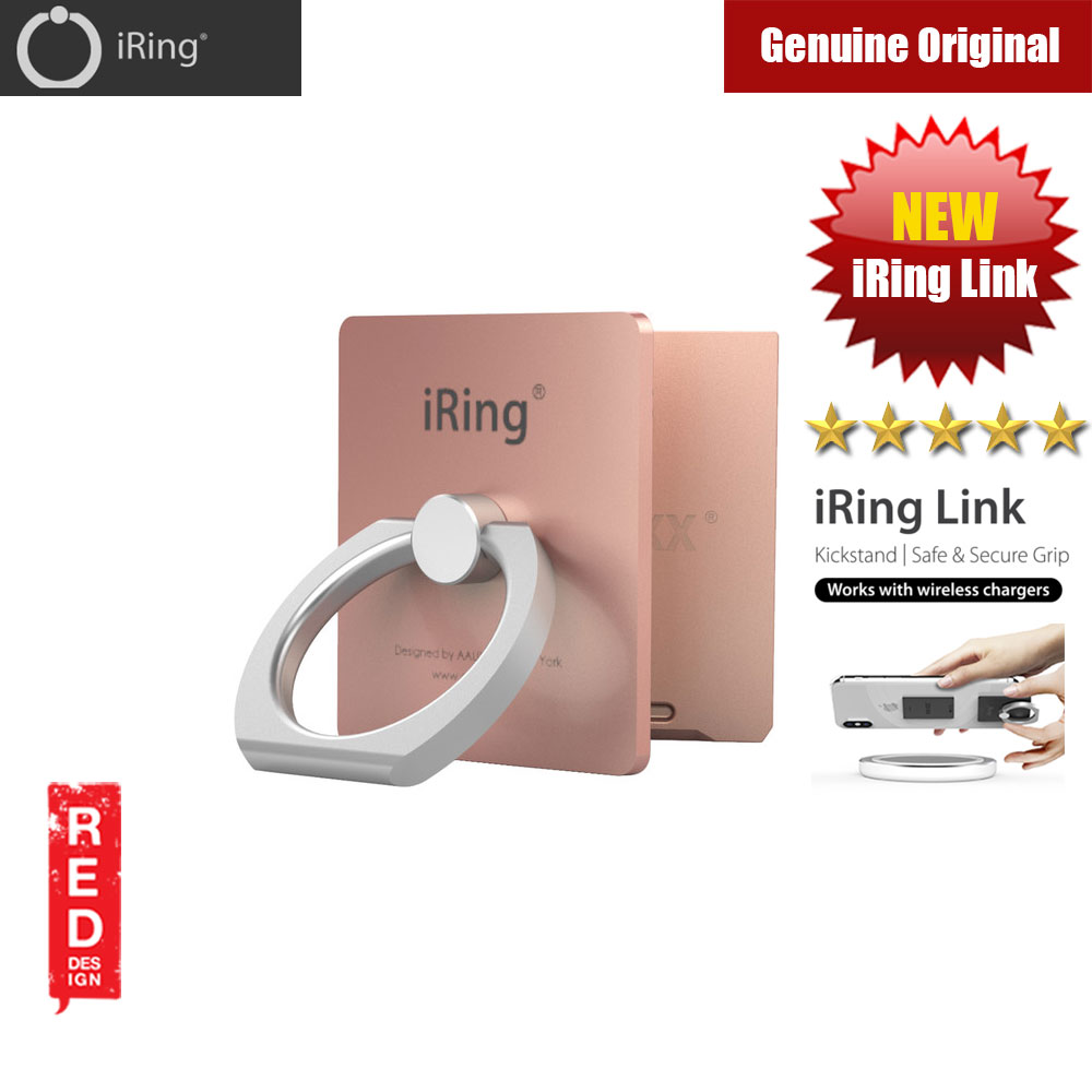 Picture of AAUXX iRing Link Universal Phone Grip and Stand Compatible with wireless charging (Metallic Red)
