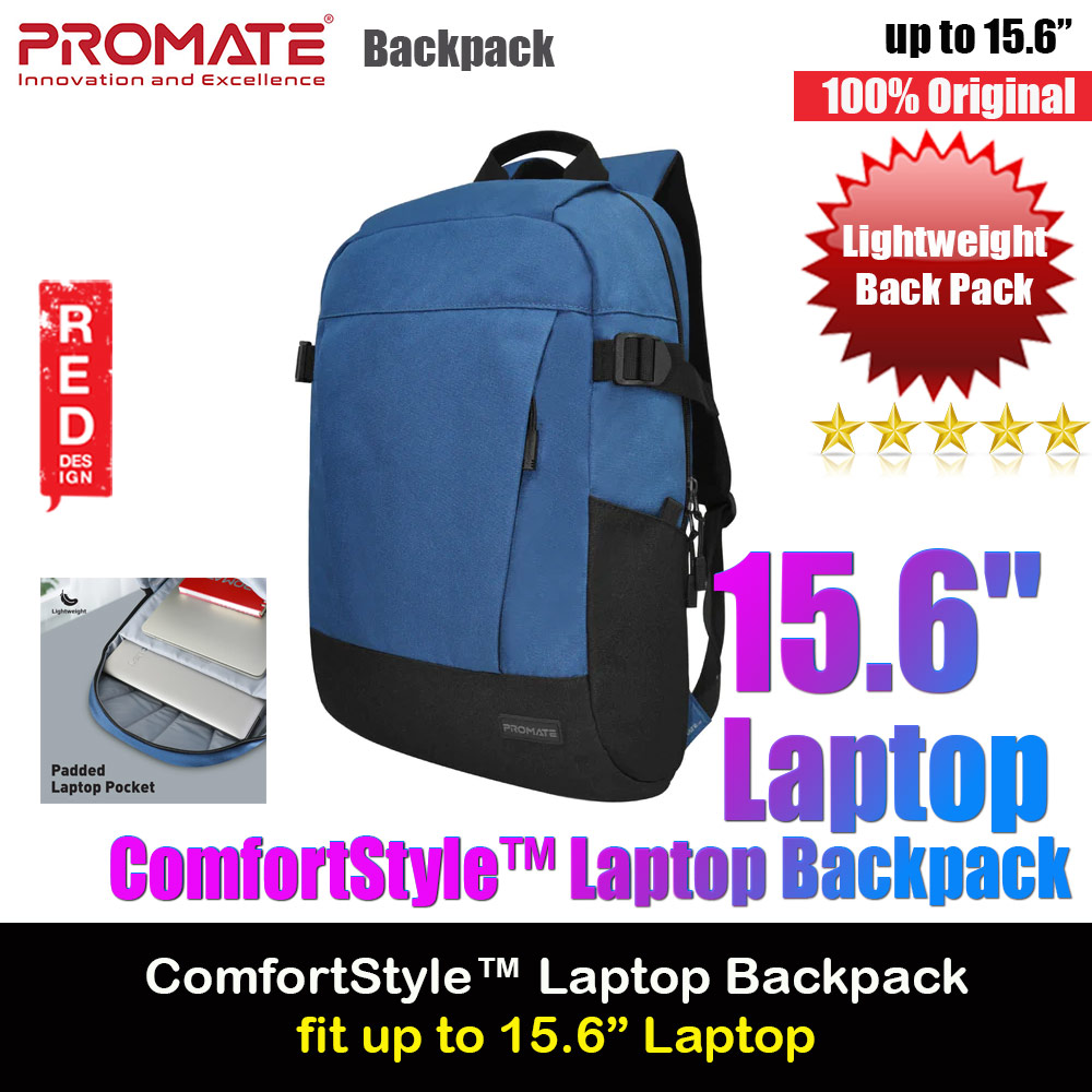 Picture of Promate Birger ComfortStyle™ Laptop Backpack with Large Compartments for Laptop up to 15.6" inches (Blue)