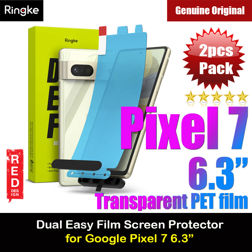 Picture of Google Pixel 7 Pro Screen Protector | Ringke Dual Easy Film Transparent PET Film Soft Screen Protector with Installation Jig for Google Pixel 7 Pro (Clear 2pcs Pack)