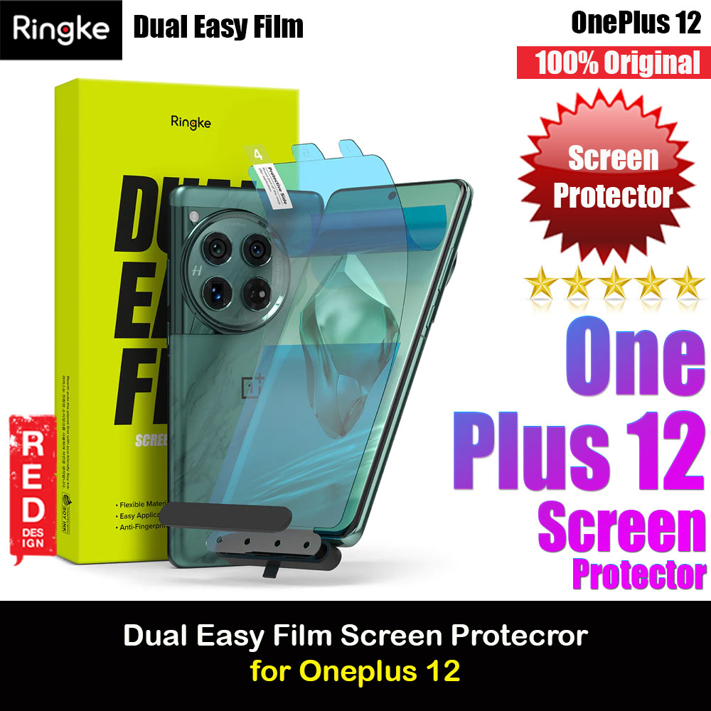Picture of OnePlus 12 Screen Protector | Ringke Dual Easy Flim Screen Protector for OnePlus 12 (Clear) 2pcs