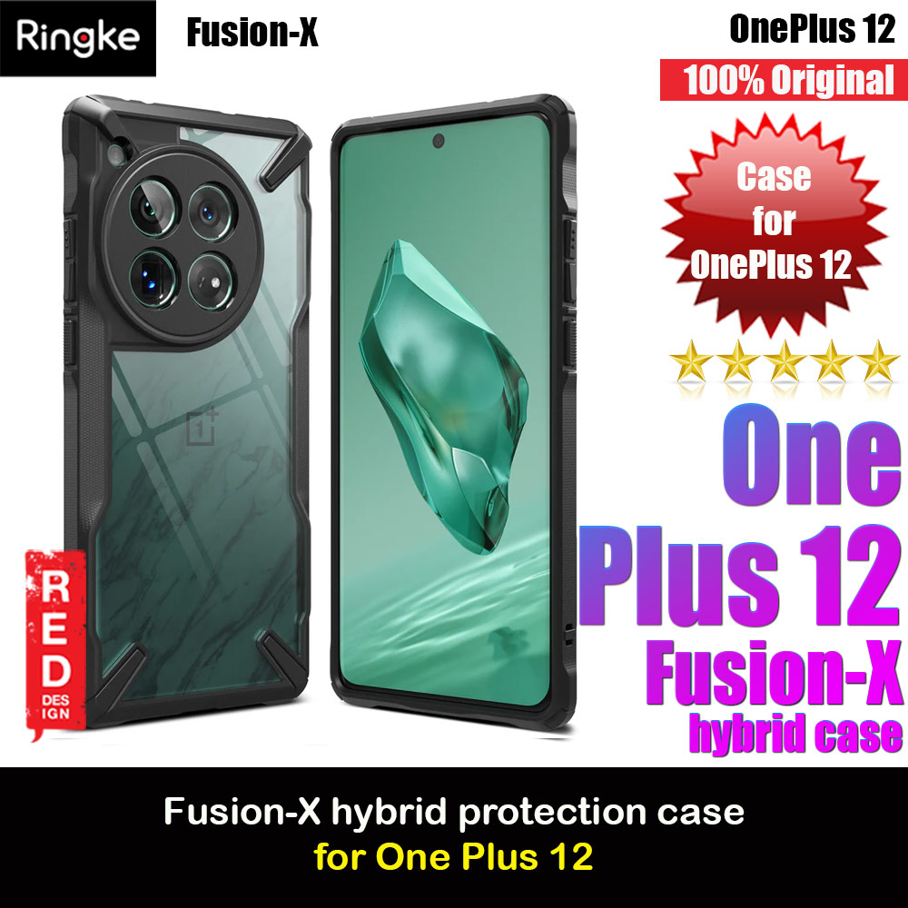 Picture of OnePlus 12 Case | Ringke Fusion X Drop Protection Case for OnePlus12 (Black)