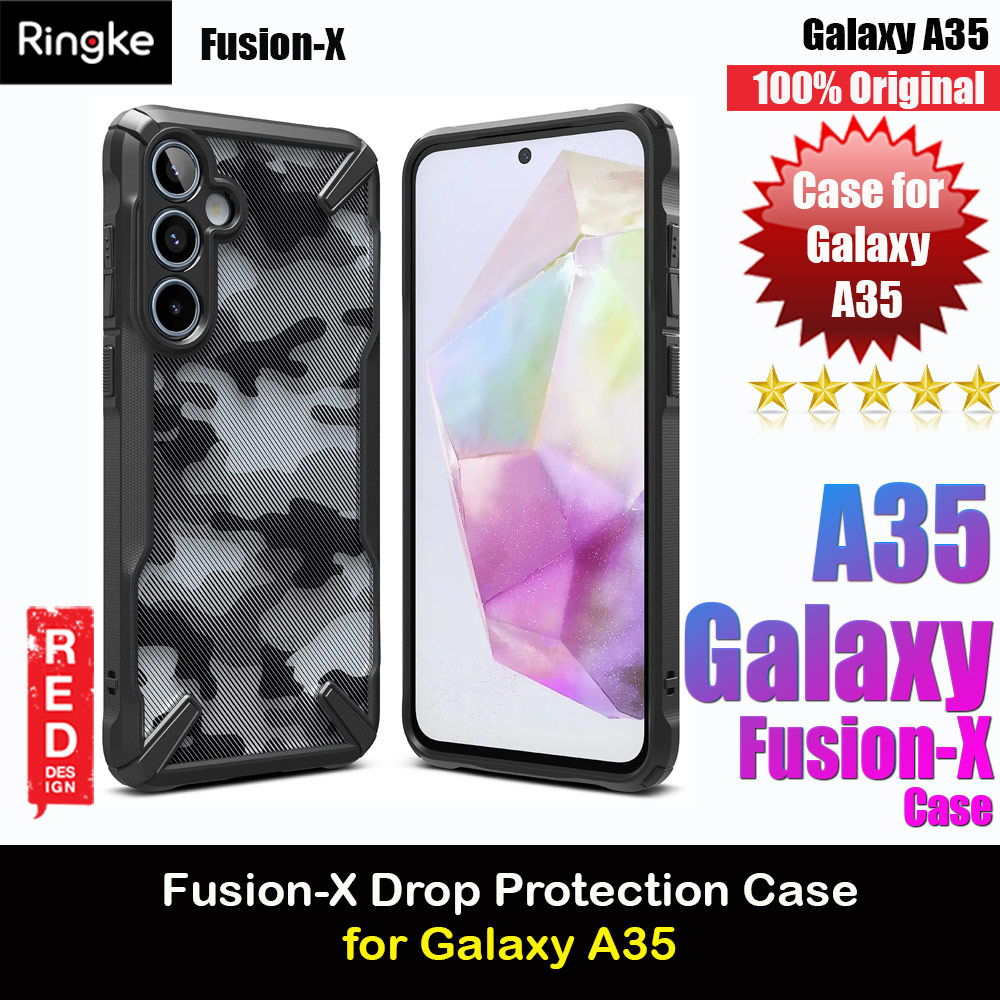 Picture of Samsung Galaxy A35 Case | Ringke Fusion X Drop Protection Case for Samsung Galaxy A35 Case (Black)