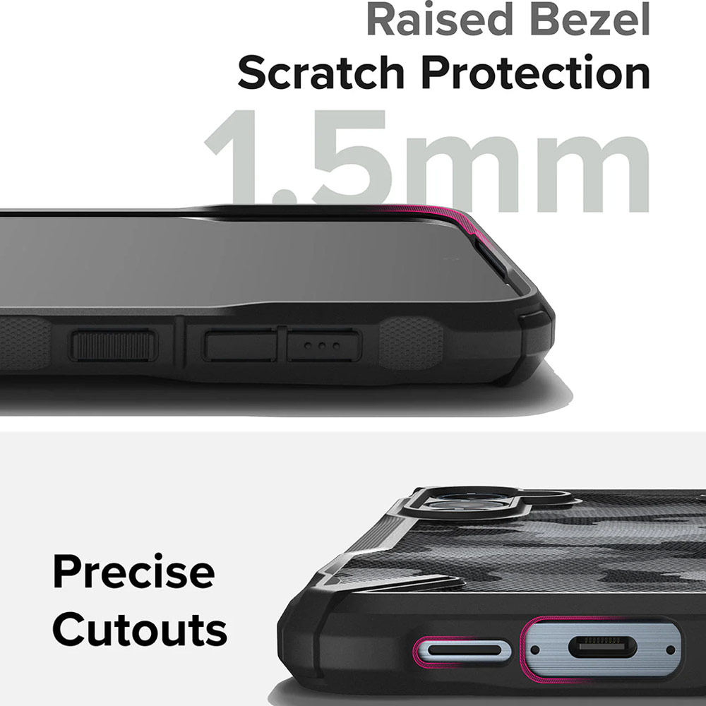 Picture of Samsung Galaxy A55 Case | Ringke Fusion X Drop Protection Case for Samsung Galaxy A55 Case (Black Camo)