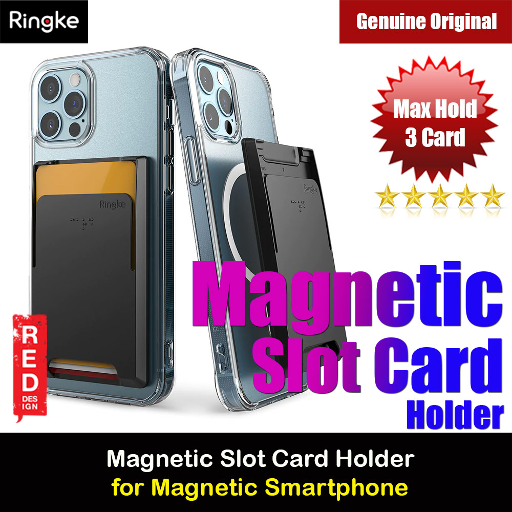 Picture of Ringke Magnetic Slot Card Holder Max Holder 3 Card with High Quality PC Material for Magnetic Smartphone and Magnetic Phone Case(Clear Mist)