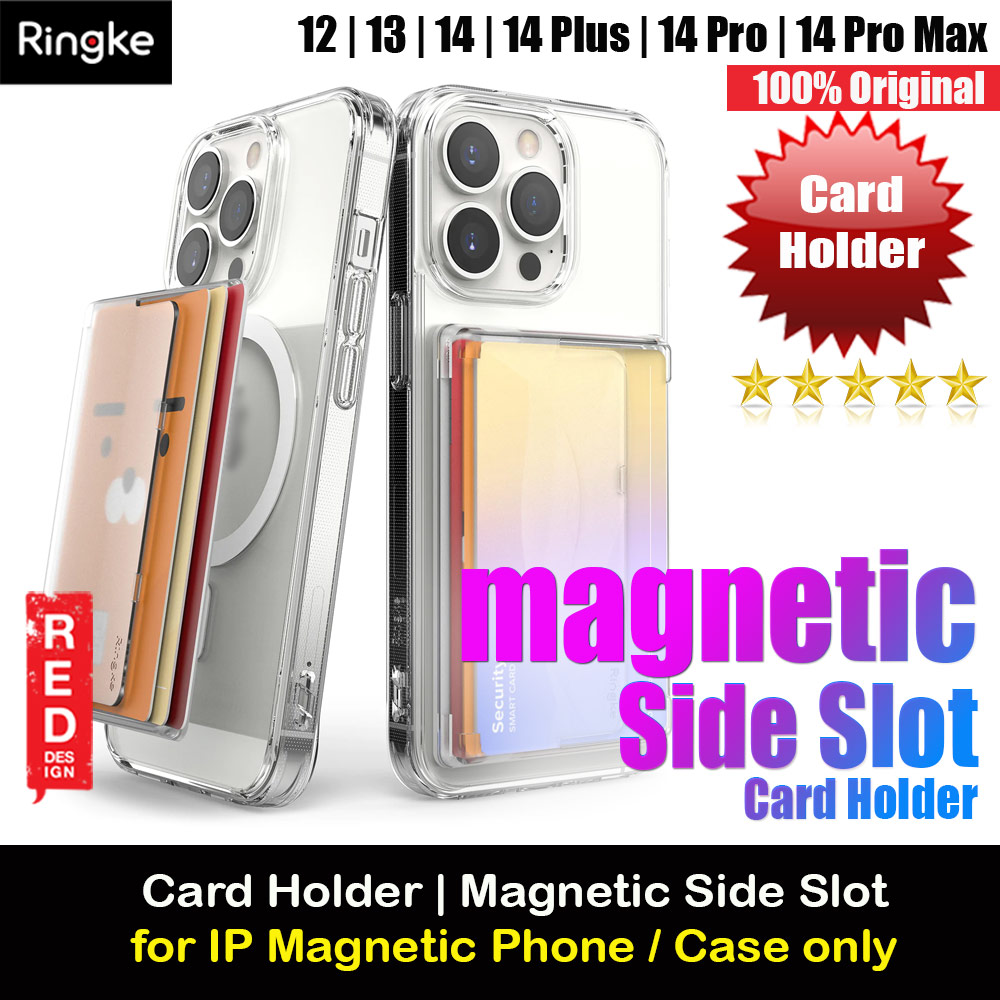 Picture of Ringke Magnetic Side Slot Card Holder Max Holder 3 Card with High Quality PC Material for Magsafe Compatile Smartphone (Clear Mist)