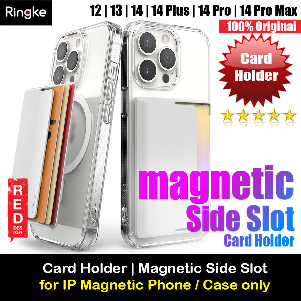 Picture of Ringke Magnetic Side Slot Card Holder Max Holder 3 Card with High Quality PC Material for Magsafe Compatile Smartphone (Light Gray)