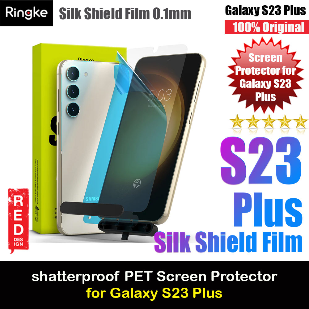 Picture of Samsung Galaxy S23 Plus Screen Protector | Ringke Screen Protector Silk Shield Film with Installation Jig Tool for Samsung Galaxy S23 Plus (2pcs)