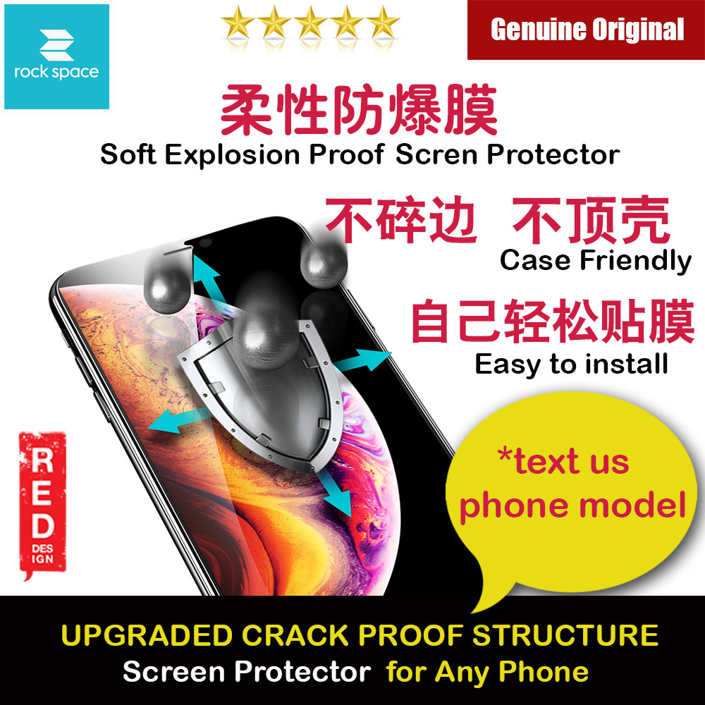 Picture of Apple iPhone 11 6.1 Screen Protector | Rock Space Custom Made Crack Proof Explosion Proof Flexible TPU Soft Screen Protector for Any Phone Model (Clear with Anti Bacteria)