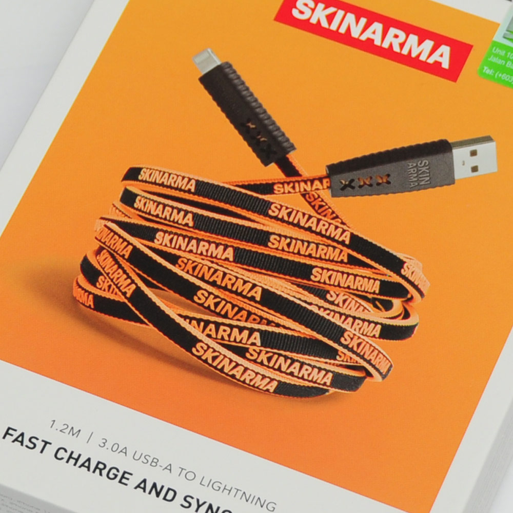 Picture of Skinarma Tenso MFI Certified 3A Rapid Charge and Sync Lightning Cable 120CM (Orange)