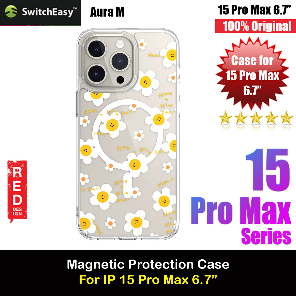 Picture of Apple iPhone 15 Pro Max 6.7 Case | Switcheasy Aura M Printed Fashionable Magsafe Compatible Case for Apple iPhone 15 Pro Max 6.7 (Narcissus)