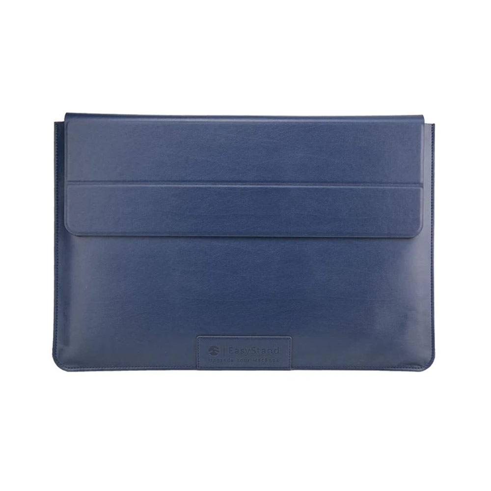 Picture of Apple Macbook Air 13\" Case | Switchasy EasyStand Classic Hand Stitched Leather Sleeve Carry Case Standable Design for Macbook Air 13 M1 2020 2021 Macbook Pro 13 2020 2021 13 inches Laptop (Midnight Blue)