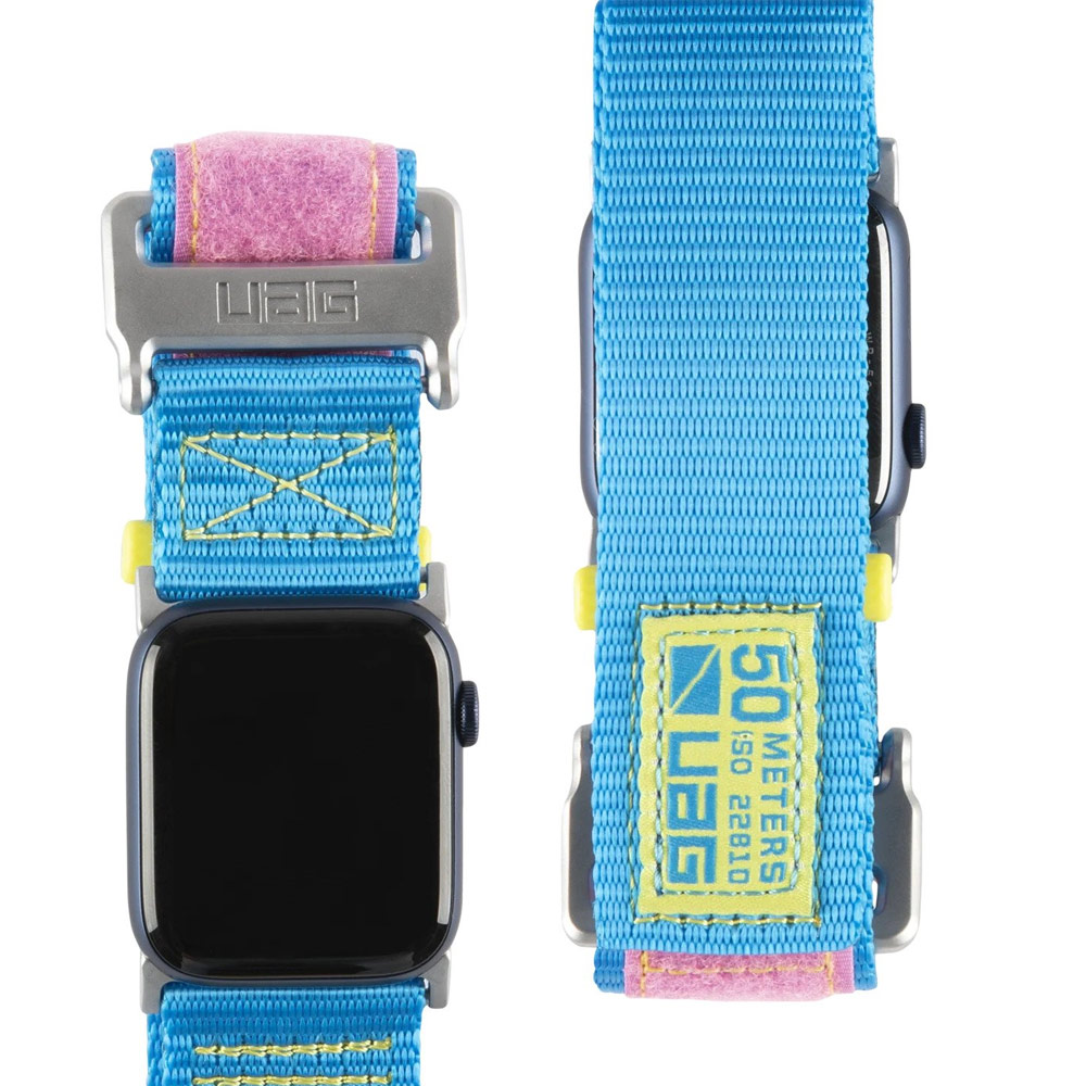 Picture of Apple Watch 42mm  | UAG Active LE Watch Strap for Apple Watch 42mm 44mm (80s Blue Pink)