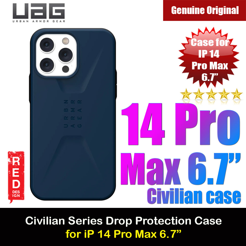 Picture of Apple iPhone 14 Pro Max 6.7 Case | UAG Civilian Drop Proof Protection Case with Magsafe Compatible for iPhone 14 Pro Max 6.7 (Black)