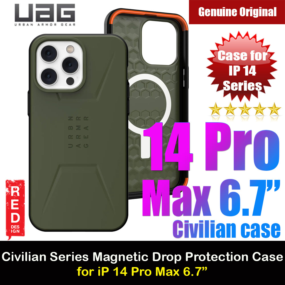 Picture of Apple iPhone 14 Pro Max 6.7 Case | UAG Civilian Drop Proof Protection Case for iPhone 14 Pro Max 6.7 (Black)