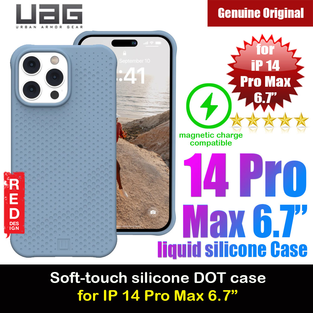 Picture of Apple iPhone 14 Pro Max 6.7 Case | UAG U Dot Series Soft Liquid Silicone Drop Protection Case with Magsafe Compatible for iPhone 14 Pro Max 6.7 (Black)