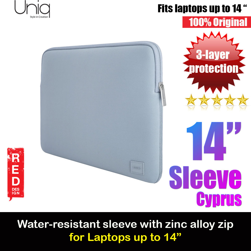 Picture of Uniq Cyprus Water Resistant Neoprene 3 Layer Protection Laptop Notebook Sleeve fit up to 14 inches (Blue)