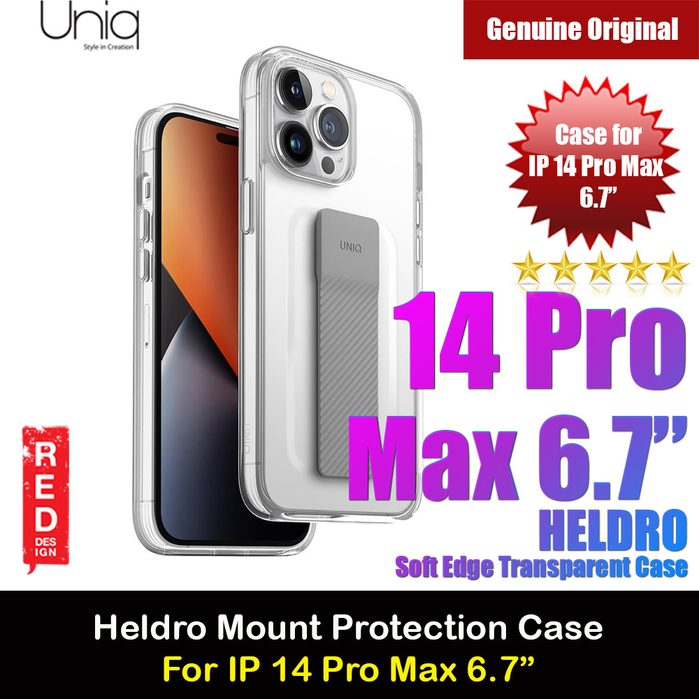 Apple iPhone 14 Pro Max 6.7 Case  Uniq Heldro Free Grip Flex Grip Sporty  Drop Protection Case with Wrist Strap for iPhone 14 Pro Max 6.7 (Lucent  Clear)