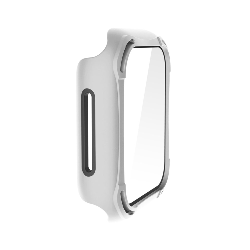 Picture of Apple Watch 44mm Case | Uniq Torres Ultra Tough Hybrid Series Case with High Sensitivity Touch 9H Tempered Glass for Apple Watch 44mm (White)