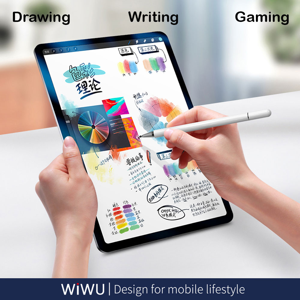 Picture of WIWU 2 in 1 Capacitive Touch Pen Stylus for iPads iPad Pro Tablets (White)